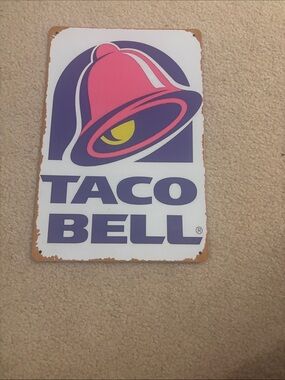 Taco Bell Wall Sign - Pink & Purple Logo